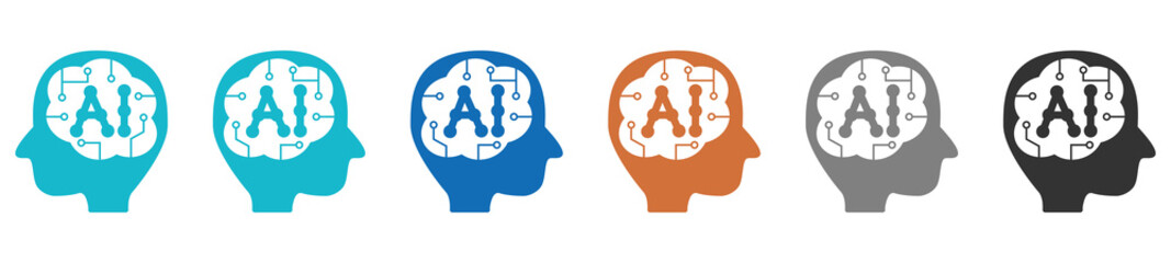カラフルなAIのアイコンセット
