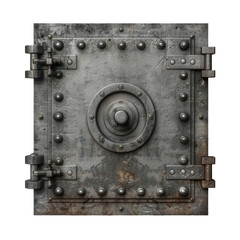 metal safe isolated on transparent background