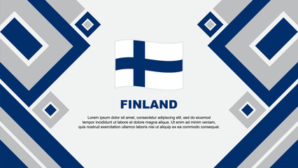 Finland Flag Abstract Background Design Template. Finland Independence Day Banner Wallpaper Vector Illustration. Finland Cartoon
