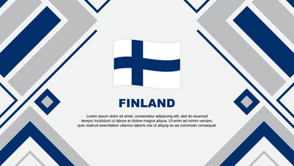 Finland Flag Abstract Background Design Template. Finland Independence Day Banner Wallpaper Vector Illustration. Finland Flag