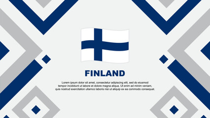 Finland Flag Abstract Background Design Template. Finland Independence Day Banner Wallpaper Vector Illustration. Finland Template
