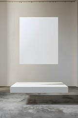 Blank poster with minimalist setup.