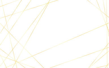 Geometric art random golden lines. Amazing diagonal golden background texture with white surface.