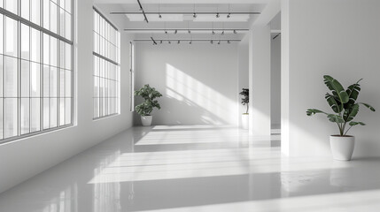 White open office space interior studio 