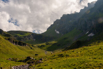 Obraz premium The 5-Lakes Hike, Bad Ragaz, Switzerland.