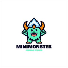 Cartoon Monsters for Halloween. Isolated vector cartoon monster.