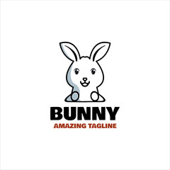 Cute Rabbit Cartoon Vector Icon Illustration