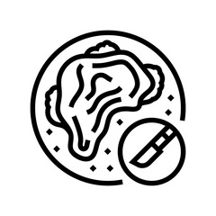 debridement surgery line icon vector. debridement surgery sign. isolated contour symbol black illustration