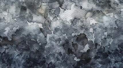 A black watercolor texture with a rock wall design illustration...