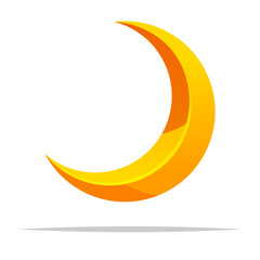 Crescent moon vector isolated illustration - 756168967