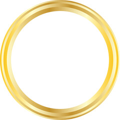 gold circle frame 3D realistics