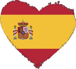 Spain flag in heart shape.
