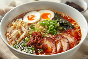 Ramen Soup in Bowl Japanese cusine
