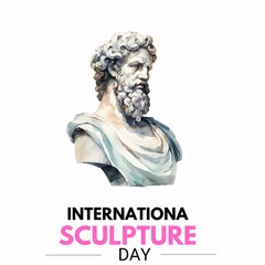 graphic of international sculpture day good for international sculpture day celebration. flat design. flyer design.flat illustration. April 24