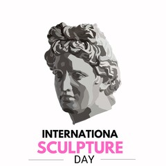 graphic of international sculpture day good for international sculpture day celebration. flat design. flyer design.flat illustration. April 24