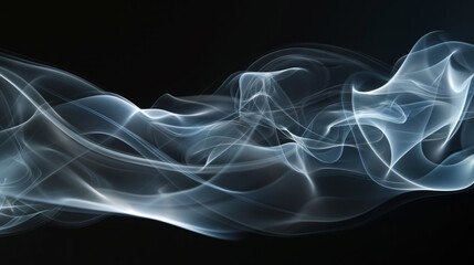 abstract background of gray smoke on black background
