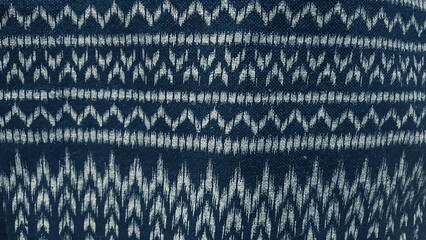 Art pattern wallpaper White line pattern resembling zigzags Dark blue background, Thai pattern fabric