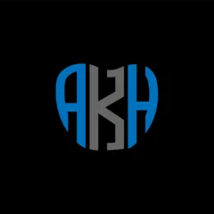 Deurstickers AKH letter logo creative design. AKH unique design. © Alchin