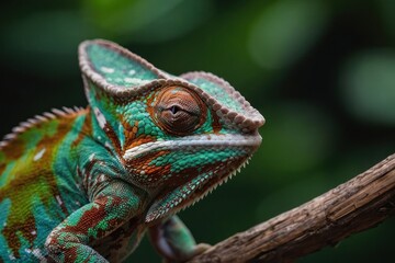 Obraz premium Close up of Chameleon veiled