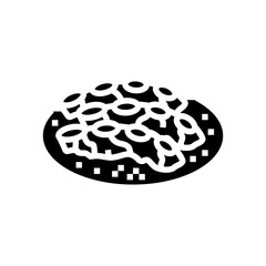 galbi ribs korean cuisine glyph icon vector. galbi ribs korean cuisine sign. isolated symbol illustration