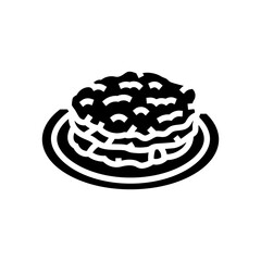 kimchi pancakes korean cuisine glyph icon vector. kimchi pancakes korean cuisine sign. isolated symbol illustration