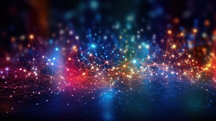 Naklejka premium Abstract motion lines, digital neural network. Health and medical background Science and innovation