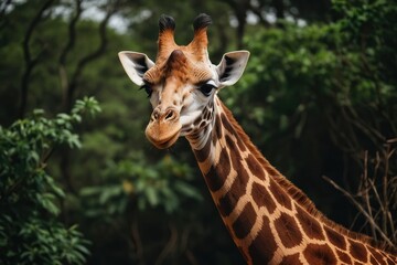 Fototapeta premium a giraffe in the wild