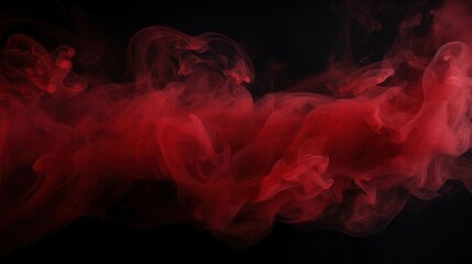 Abstract red smog on black background. Cloudy, fog or smoke background. red fog and smoke effect