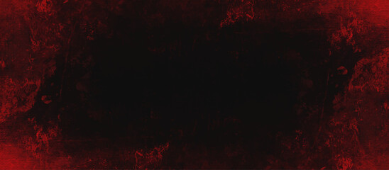 Abstract red grunge background with copy space. Dark red slate background toned classic color. old red color wall background texture. dirty rustic fire red texture.	