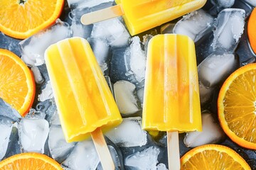 Refreshing Homemade Orange Pineapple Popsicles on a Summer Day