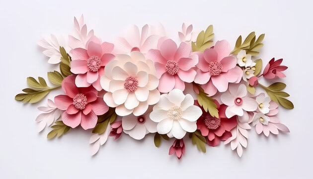 A bouquet of flowers with pink and white flowers