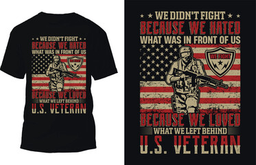 Fototapeta premium American veteran t-shirt Design Vector