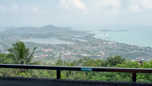 Time lapse landscape view at Samui Island, Thailand. 4K of Nature.