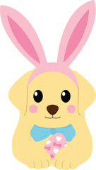 Easter dog,
Cute Easter dog illustration