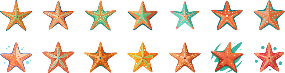 minimalist summer element starfish illustration vector, for summer design element