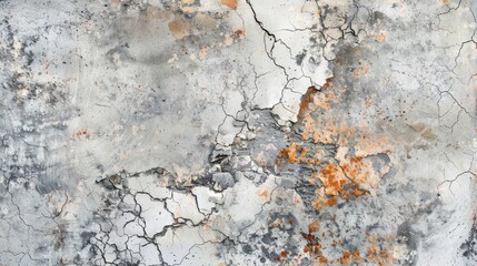 Edgy cracks redefine concrete with textured intensity. Ai Generated. - obrazy, fototapety, plakaty