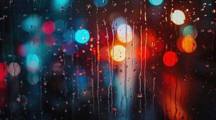 Mesmerizing multicolor bokeh with a cascade of raining light and blurry lights. Ai Generated
