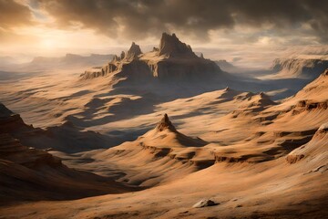 Ethereal plateaus crowned with solitude, a silent witness to the passage of geological ages.