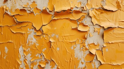 Textured background of orange rough filler plaster on a facade wall. Ai Generated