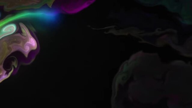 Swirling effect of radium abstract liquids. Motion videos.