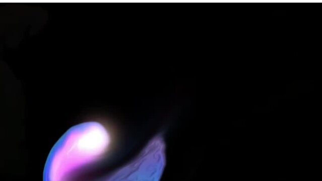 Motion videos of radium colored liquids flowing. Animation.