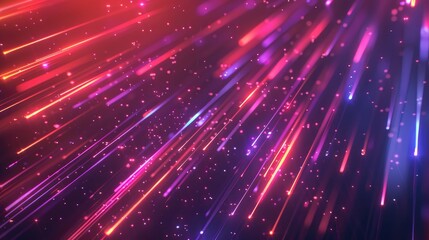 Dynamic abstract texture background with neon fiber optic lines. Ai Generated