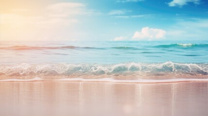 An abstract seascape creates a mesmerizing beach background with a touch of artistic allure. Ai Generated.
