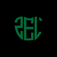 ZEL letter logo creative design. ZEL unique design.
