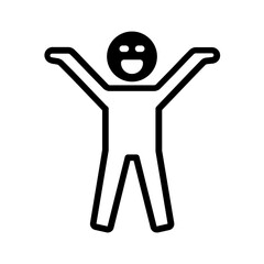 Vector solid black icon for Joy