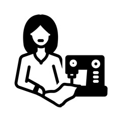 Vector solid black icon for Tailor