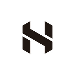 letter sh simple minimalist logo vector