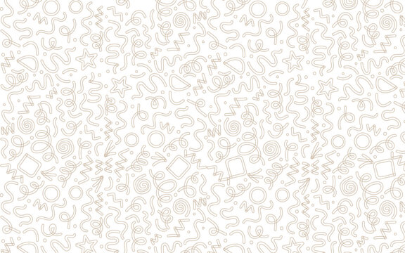 Seamless brown geometric pattern. Hipster Memphis style.