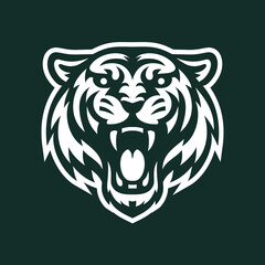 Roaring Tiger Head Vector Logo