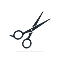 Scissors icon isolated on white background. Barber symbol. Vector illustration